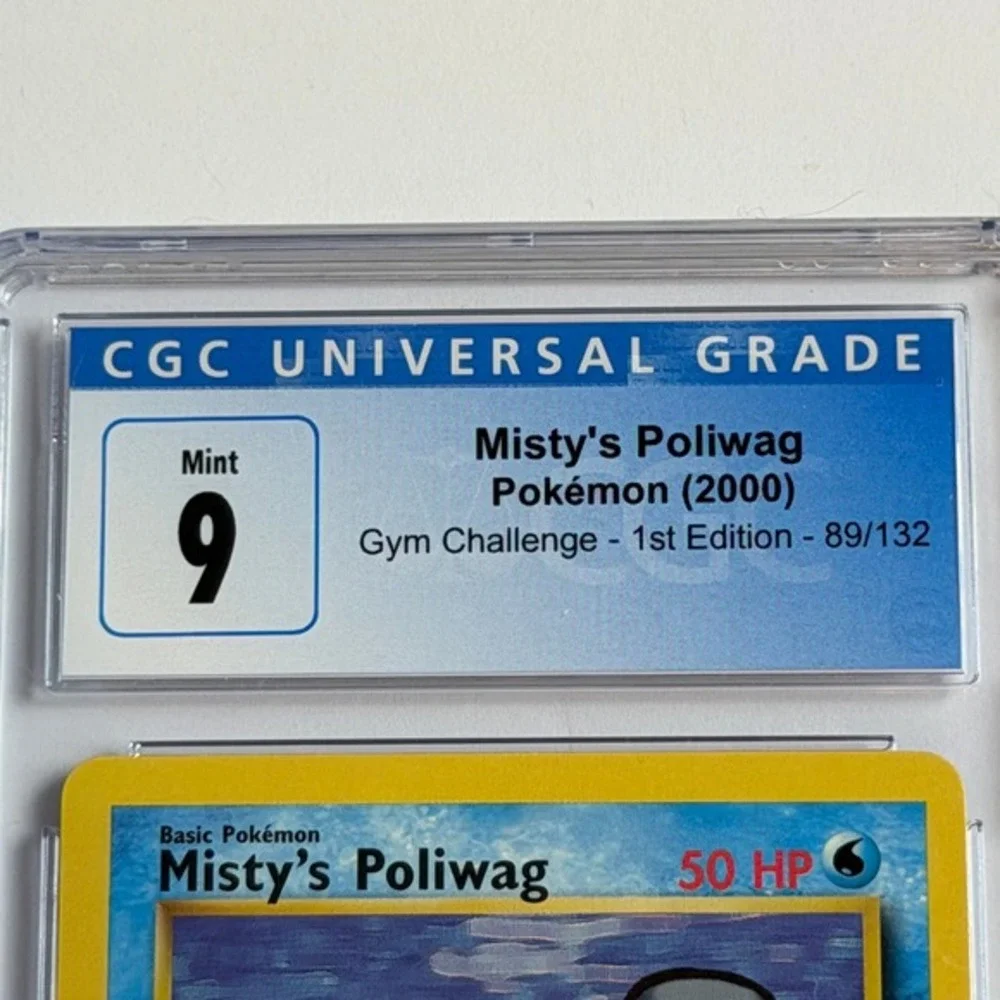 Misty's Poliwag‎ 1st Ed. 89/132 CGC 9 Mint TCG Pokemon 2000 Gym Challenge WotC